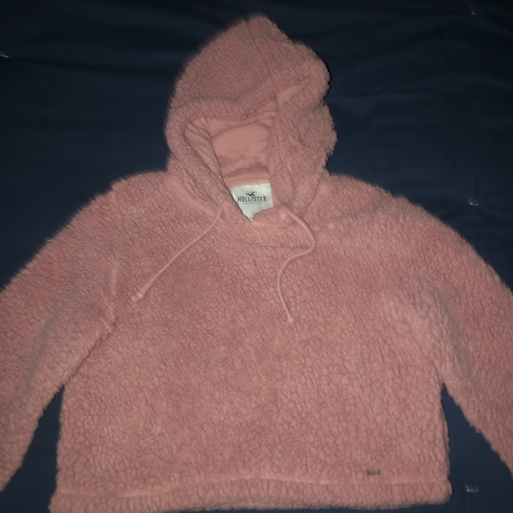 Child’s small pink Hollister fuzzy hoodie